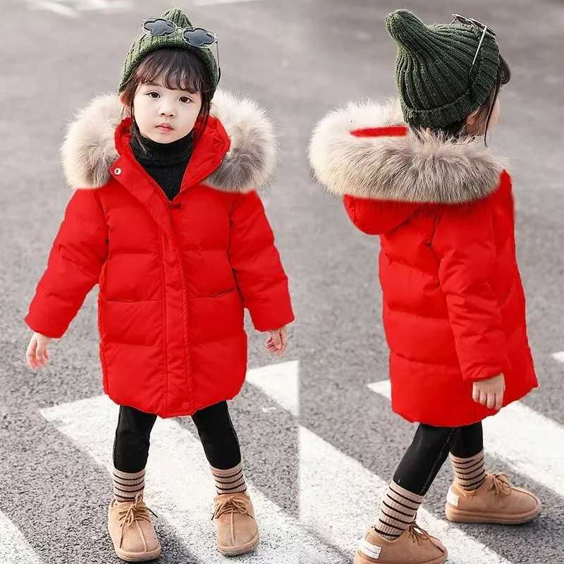 New Winter Down Thick Warm Jacket Girls Waterproof Hooded Coat Children Outerwear Clothing Teenage Kids Parka Snowsuit 2025T251016