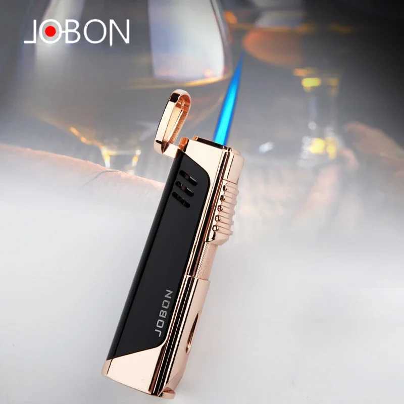 New Creative High end Portable Metal Three Torch Jet Windproof Lighter with Perspective Gas Window Small Tool for Mens Gift C251016