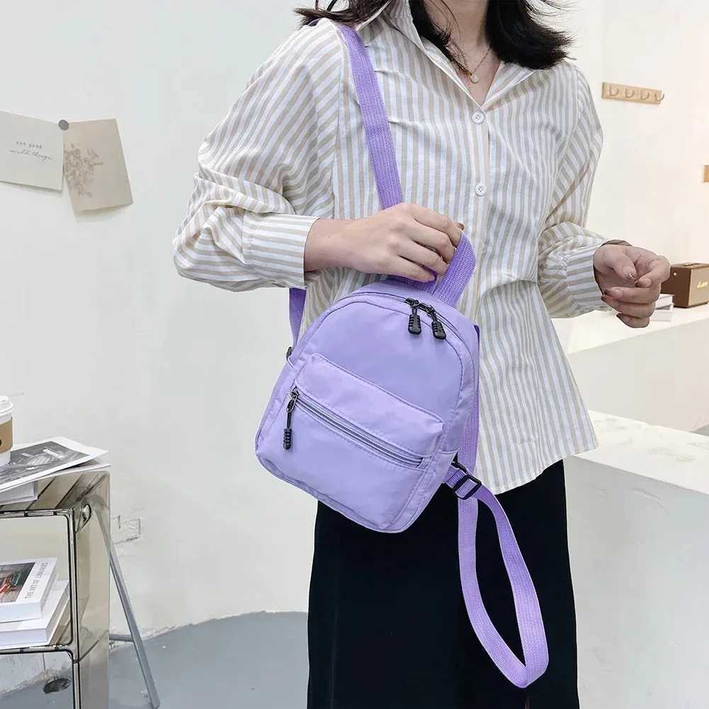 Nylon Backpack Mini Schoolbag for Girls Cute Little Travel Bag for Women Waterproof Solid Casual Backpack FashionableT251016