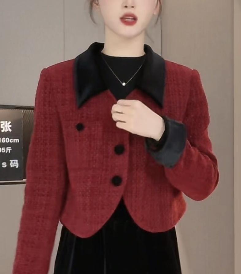 2025 Autumn fashion Designer Jacket Luxury New Top Women's Jacket Autumn/Winter New Fashionable Elegant Slimming Design Velvet Patch Short Jacket