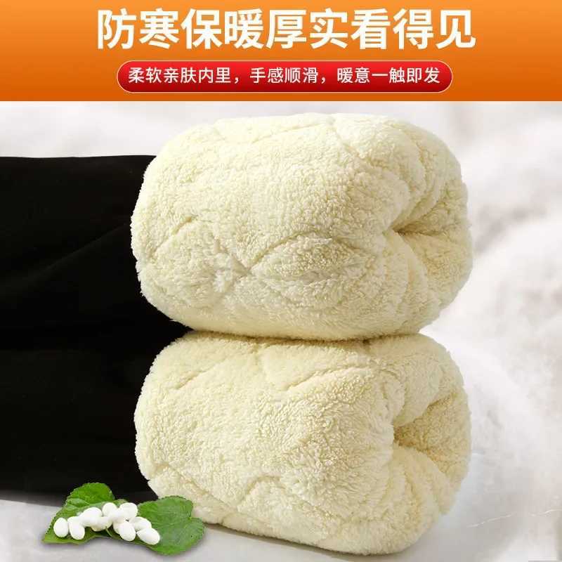 Women Leggings Silk Filling Pants Winter Thick Fleece Wool Highwaist Legging Extra Thick Warm Thermal 800g Thicken TrousersT251016