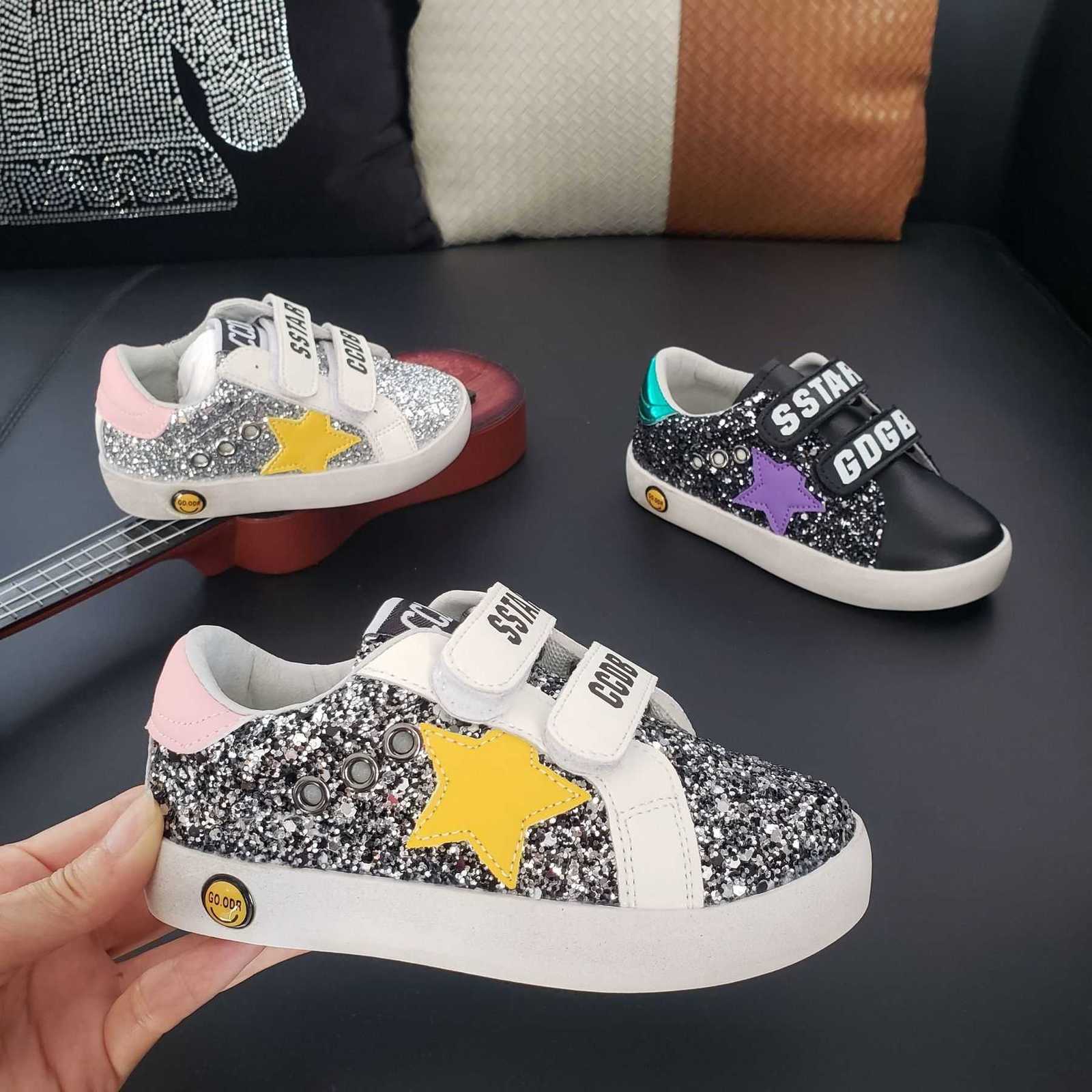 Baby Spring/Autumn Fashion Shining Corridor Style Cute Student Sneakers Flat Vulcanized Shoes Comfortable Childrens and Toddler Shoes X250322