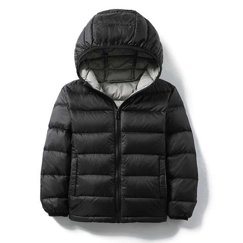 010 Kids Duck Down Jackets 2025 New Ultra Light Hooded Winter Coats for Boys Girls Portable Windproof Puffy Parkas 13T 14TT251016