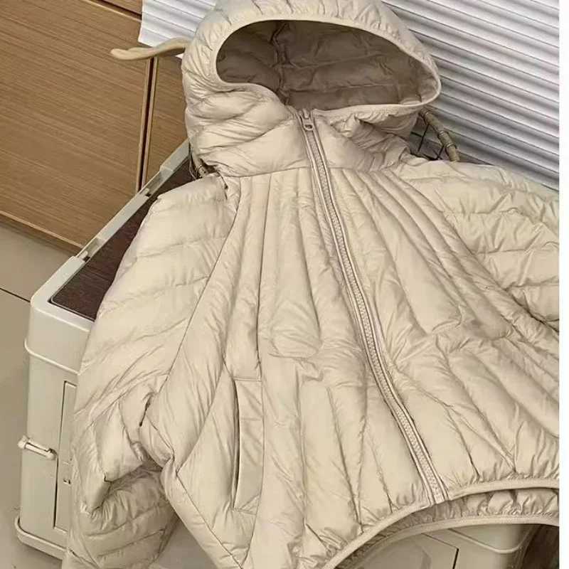 Girls Hooded Cotton Jacket Childrens Short Styles Coat for Baby Girls Design Sense Winter Clothing Lightweight Outerwear CoatT251016