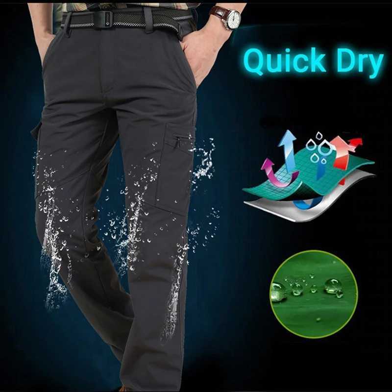 Summer Quick Dry Pants Men Tactical Cargo Trousers Outdoor Work Waterproof Cargo Trousers Multipocket WearResistant Train Pant J251203