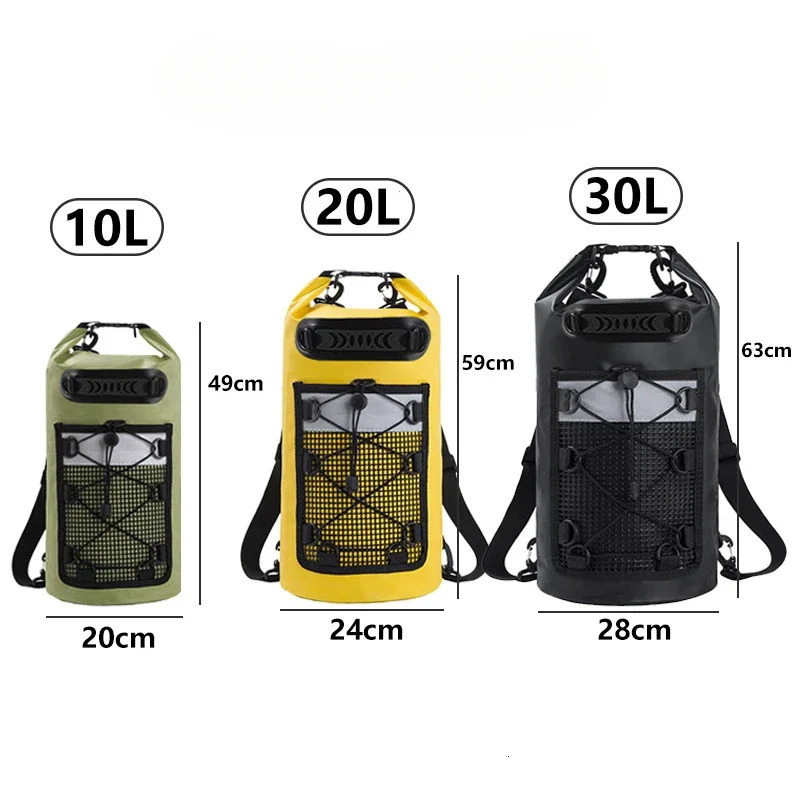 Swimming PVC Pack Dry Bag Backpack for Women Men 20L 30L Waterproof Shoulder Kayak Trekking Drifting Rafting Surfing Boating Bag 251016