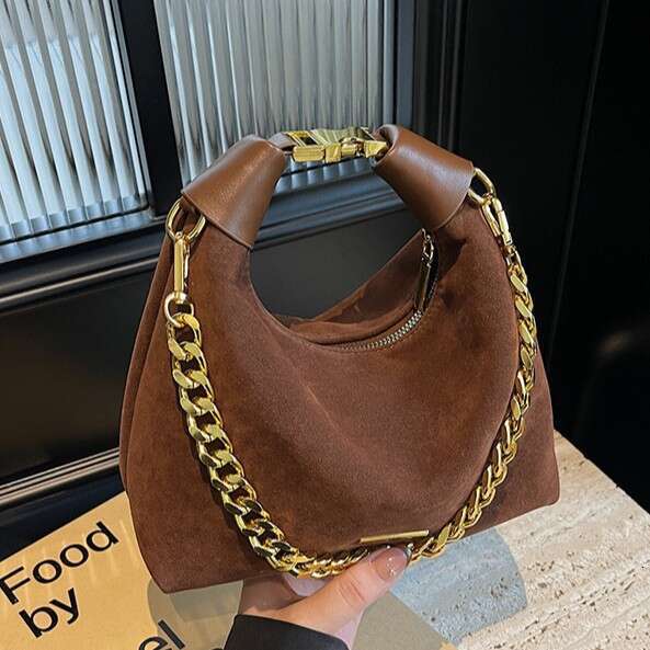 Designer Bag for Women Shoulder Bags French Suede Chain for Women New Fashion Versatile Handbag Casual Textured Crossbody Bag