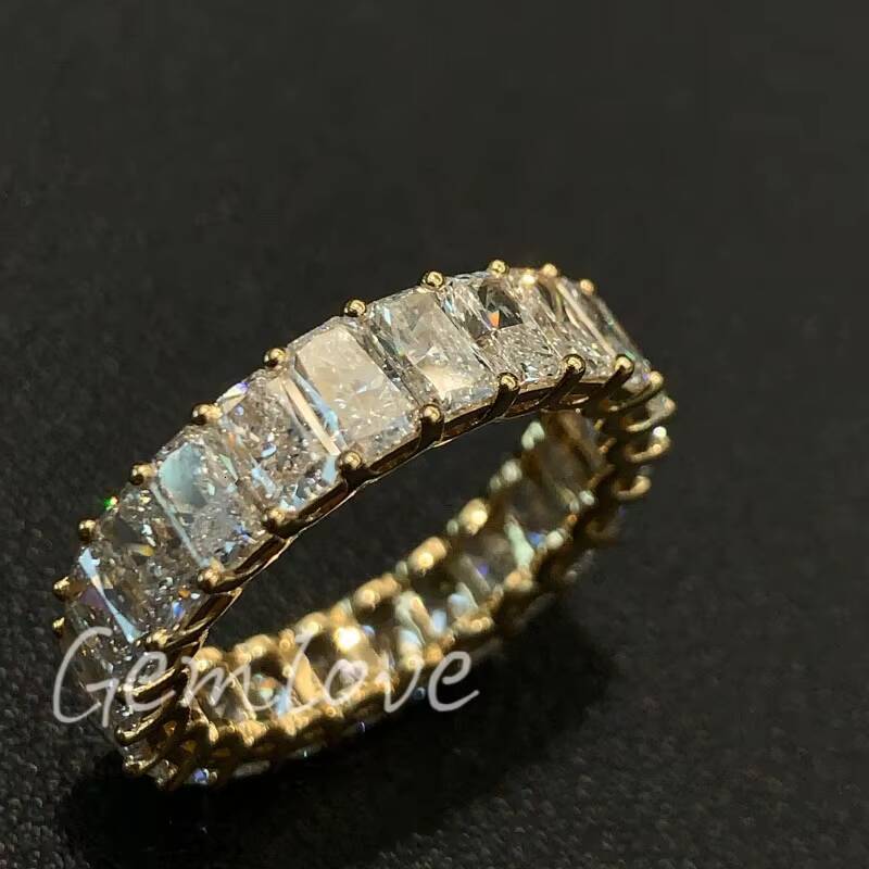 moissanite ring Mens Diamond Engagement Ring 18K Gold Lab Grown VVS Wedding Band Iced Out Hip Hop Jewelry Custom Luxury Ring
