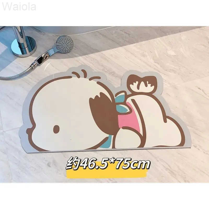 Sanrio Cartoon carpet bathroom nonslip quickdrying mat cute Hello Kitty Cinnamoroll Kuromi My melody floor mat kitchen carpet L251016