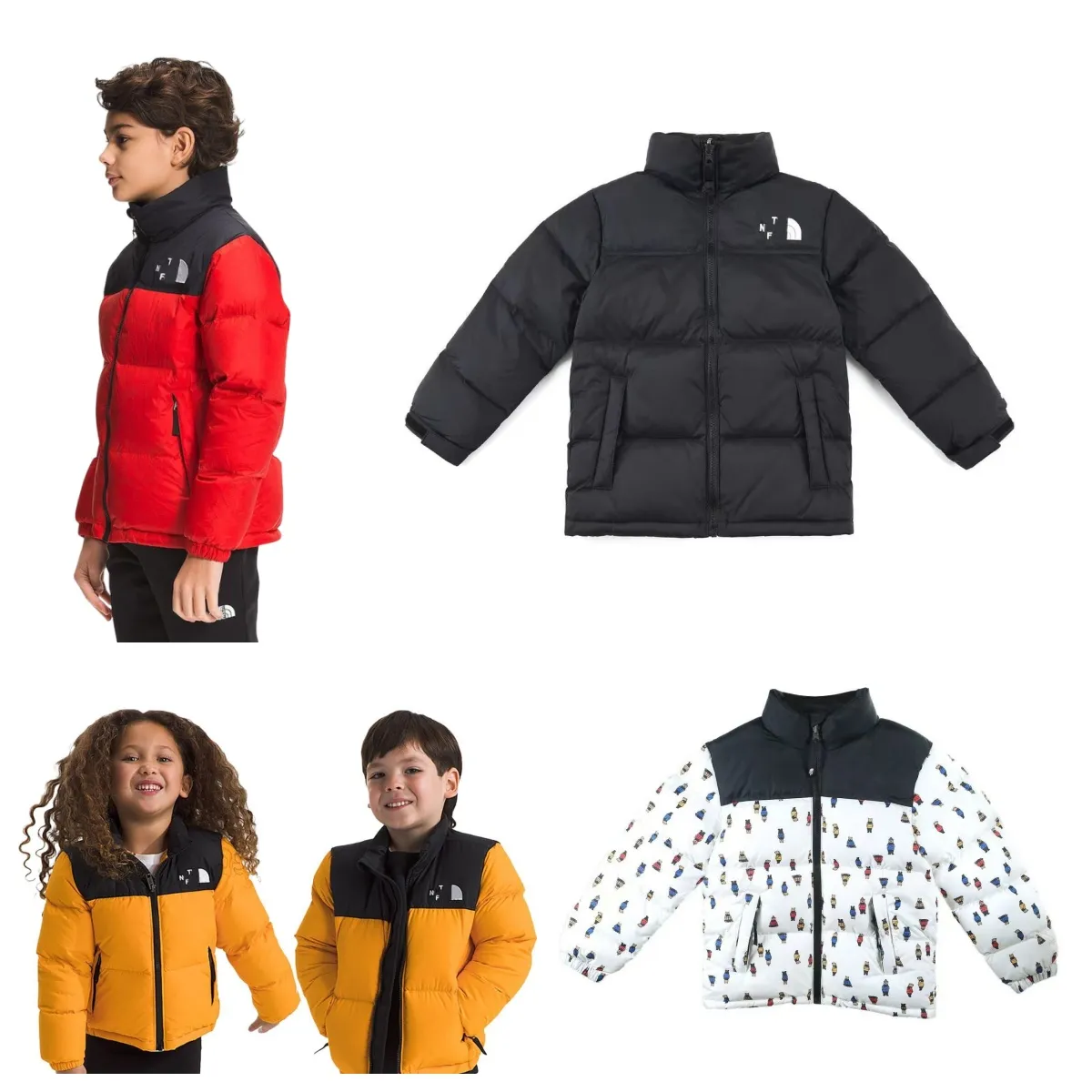 Child NF Designer Puffer Classic northe face Jackets Parka Down Coat Winter Boys Girl Outdoor Double G jointly Name Jacket Letter Print Outwear Warm Puff Coats