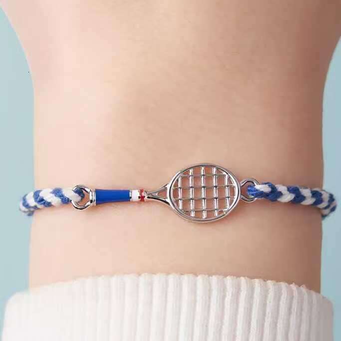 Fashion Casual Sports Style Tennis Racket Woven High-Value Light Elegant Bracelet Simple Hand Accessory ddmypluto