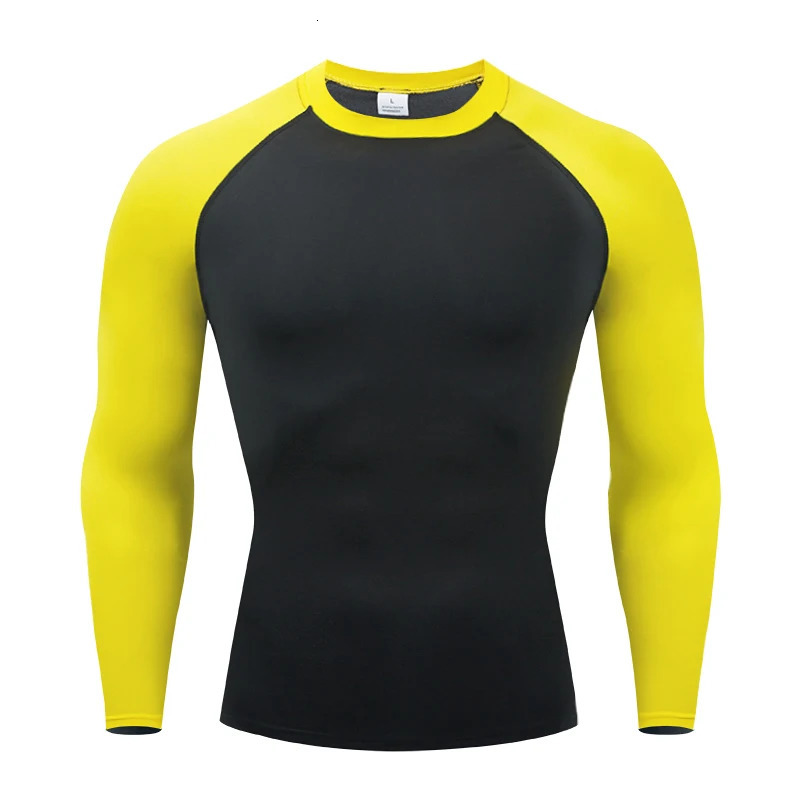Men Long Sleeve Sport Tshirt Quick Dry Bodybuilding Running Shirt Compression Top Gym T Shirt Men Fitness Tight Rashgard Tshirt a251016