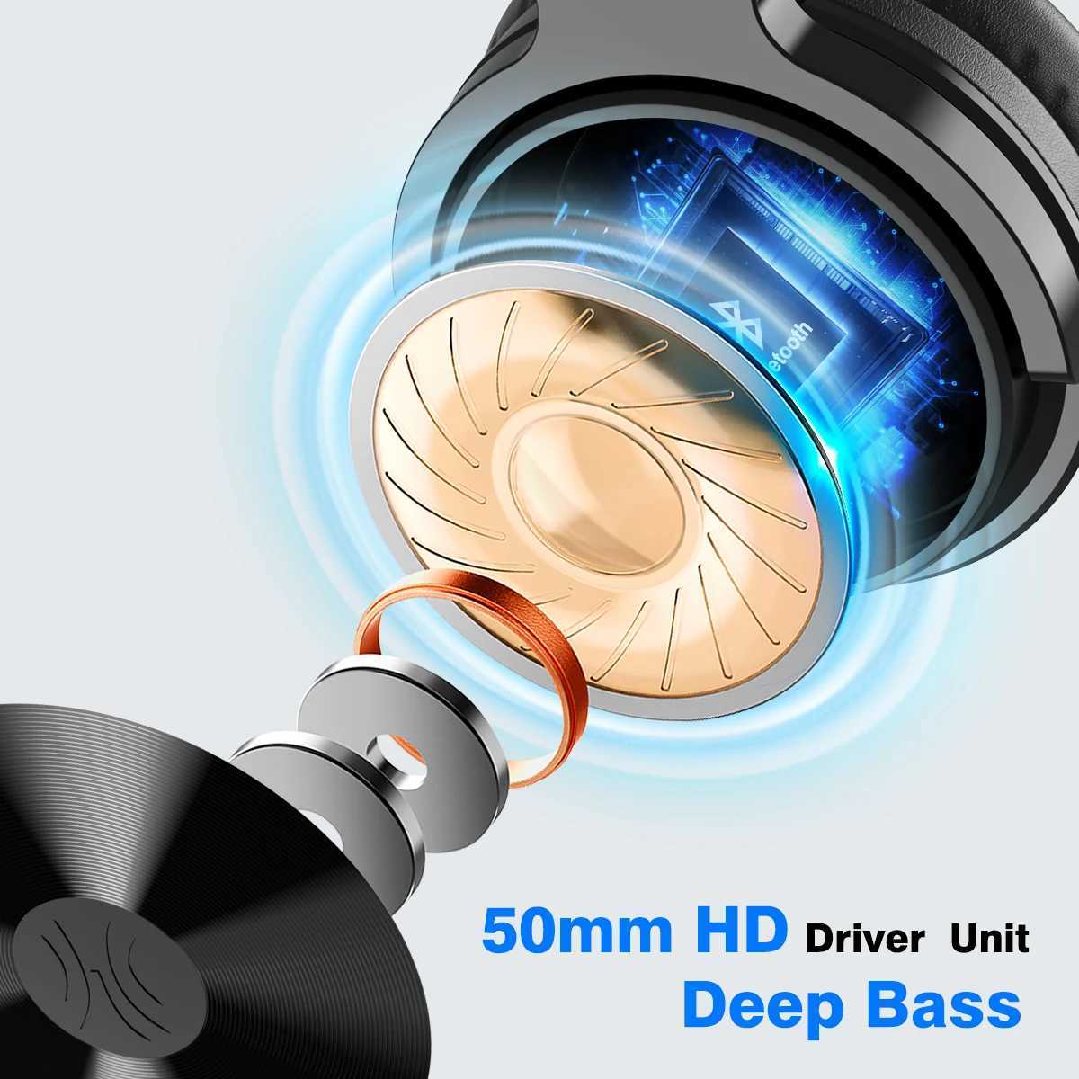 Oneodio Wireless Headphones 52 Headset Over Ear Stereo Super Bass Earphones With Microphone For Phone PC Sport Z251015
