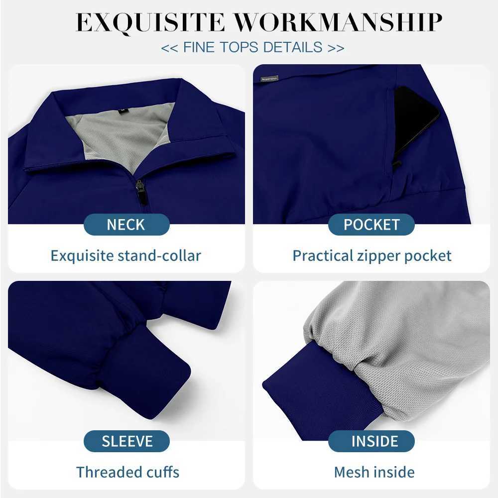 Niaahinn Nursing Scrubs Jackets Long Sleeve Professional Nurse Scrubs Uniforms Pharmacy Jacket Zipper Coat Outdoor Work Uniforms X251016