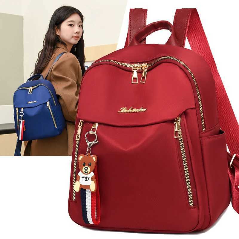 Large Capacity Women Backpacks Simple Black Travel Bag Solid Harajuku Student Schoolbag Casual Womans Nylon Small BackpackT251016