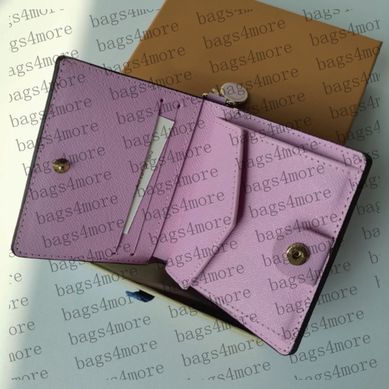 Fashion Wallets for women Sold with Box Packaging Genuine Leather interior Wallet with Charms