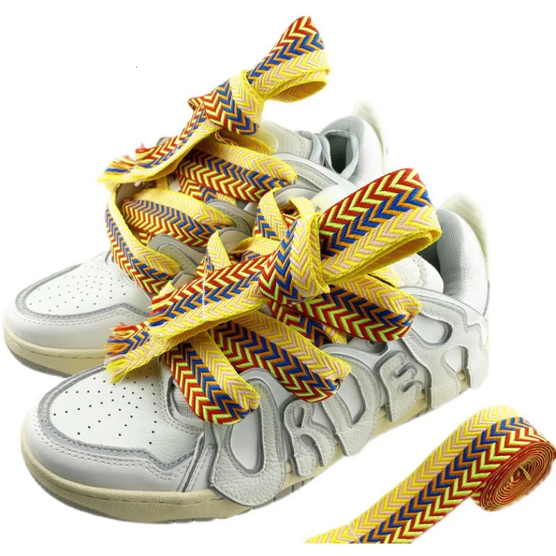 1Pair 153 Wide Shoelaces 120140160cm Colorful Shoelaces Creative Unisex Flat Canvas Sneakers Flat Shoes Laces Shoes 251013