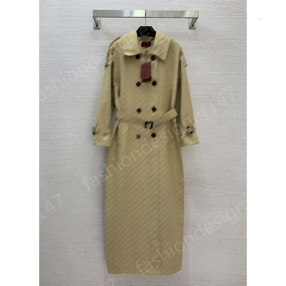 Designer Trench Coat Women GG Jacquard Trench Coat Double Breasted Lapel Loose Fashion Long Jackets Women Brand Windbreaker Fashion Logo Elegant Outwear