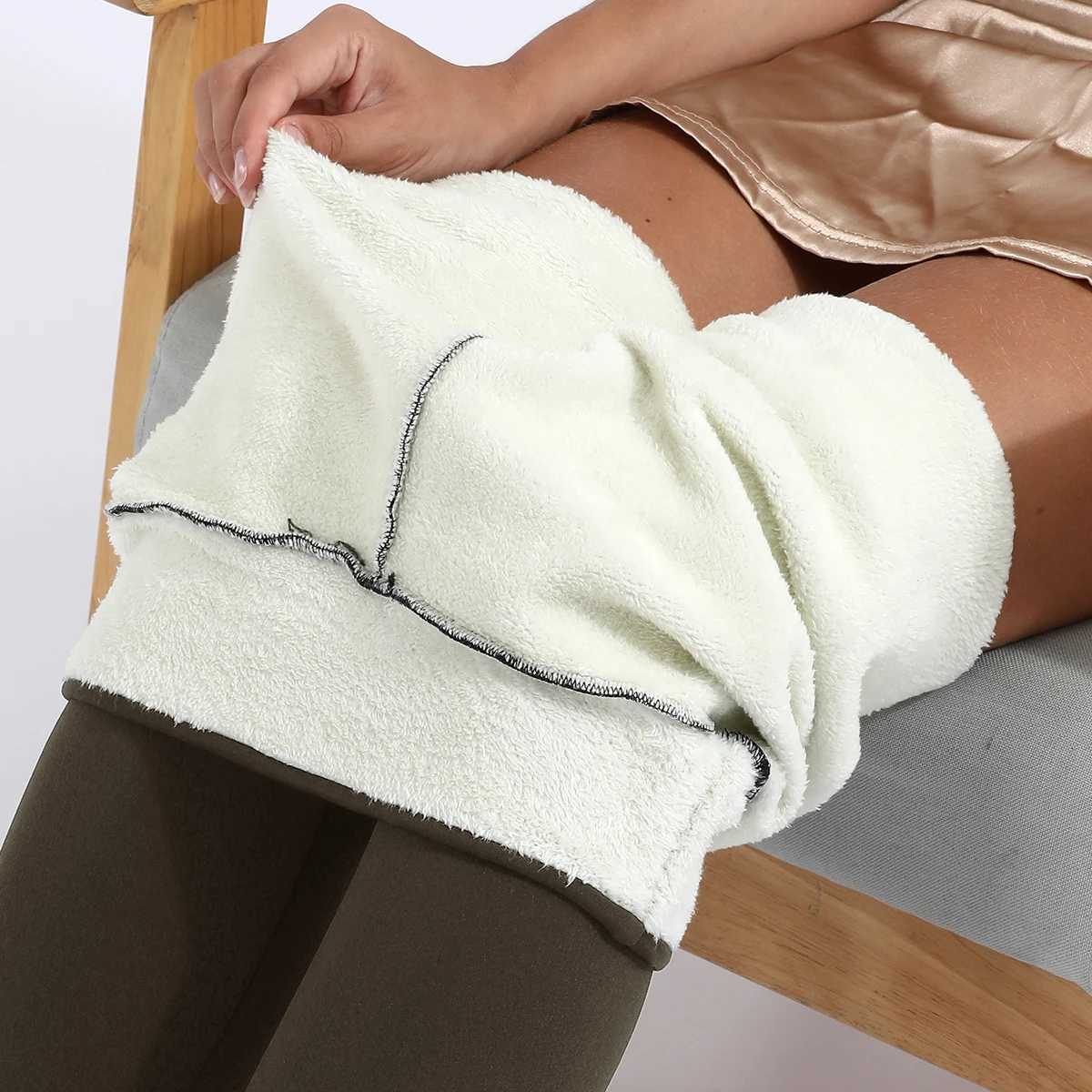 Womens Velvet Fleece Leggings Winter Solid Color Thick Pants Velvet High Waist Thermal Warm Outdoors Casual Classic LeggingsT251016