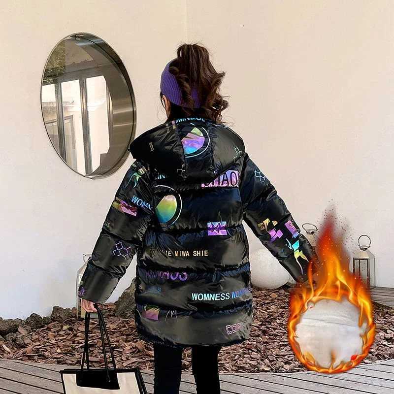 Girls Winter Down Cotton Jacket Childrens Fashion Cotton Outerwear Winter Clothes for Girls 7 9 10 Year Girl Down Parkas CoatsT251016