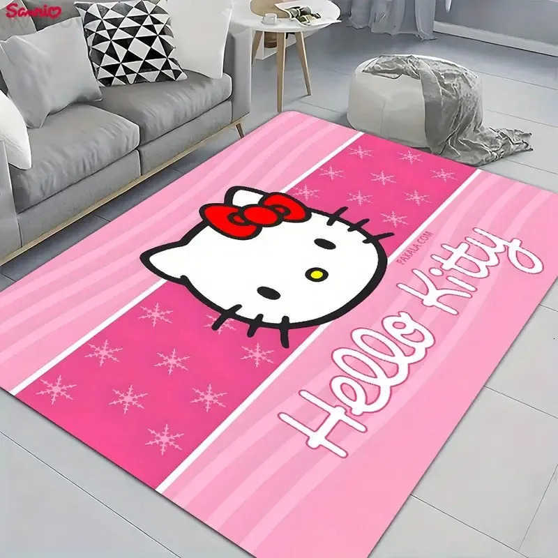 Sanrio Hello Kitty Cat Rug NonSlip Area Rug Machine Door Mat for Bathroom Bedroom Kids Carpet Living Room Floor Mat L251016