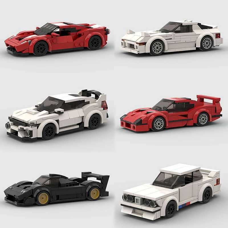 MOC Classical Speed Old Car City Super Racer Model Building Blocks Technical Sports Racing Vehicle Bricks Christmas gift Kid Toy L251016