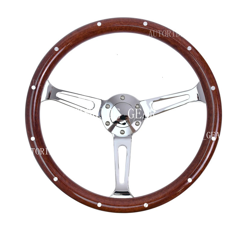 TIYPEOR Universal ABS Customizable Bracket Aluminum 375Mm Utor28 Wood Grain JDM Racing Modified Steering Wheel