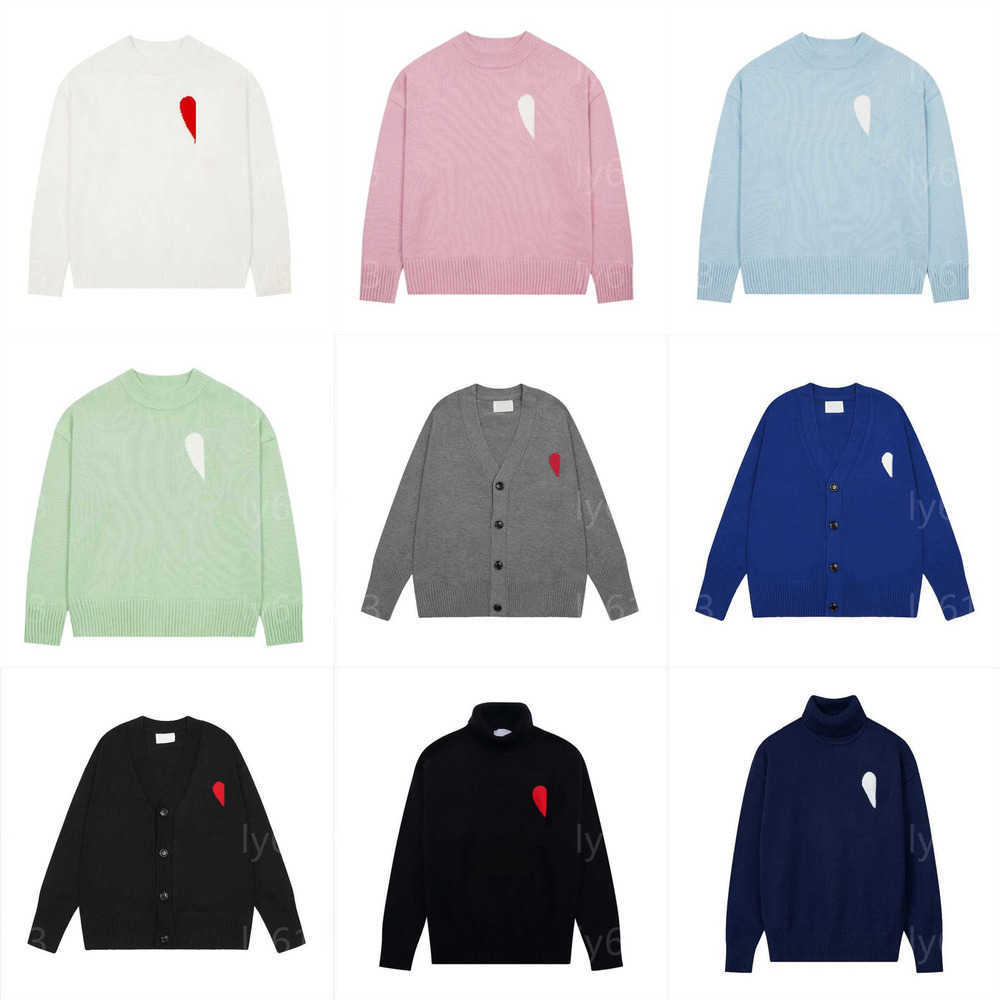 Amily Sweater amiity Sweaters Designer mens Womens long sleeves pullover Knitwear High-quality slim luxury Heart Cardigan S-XL