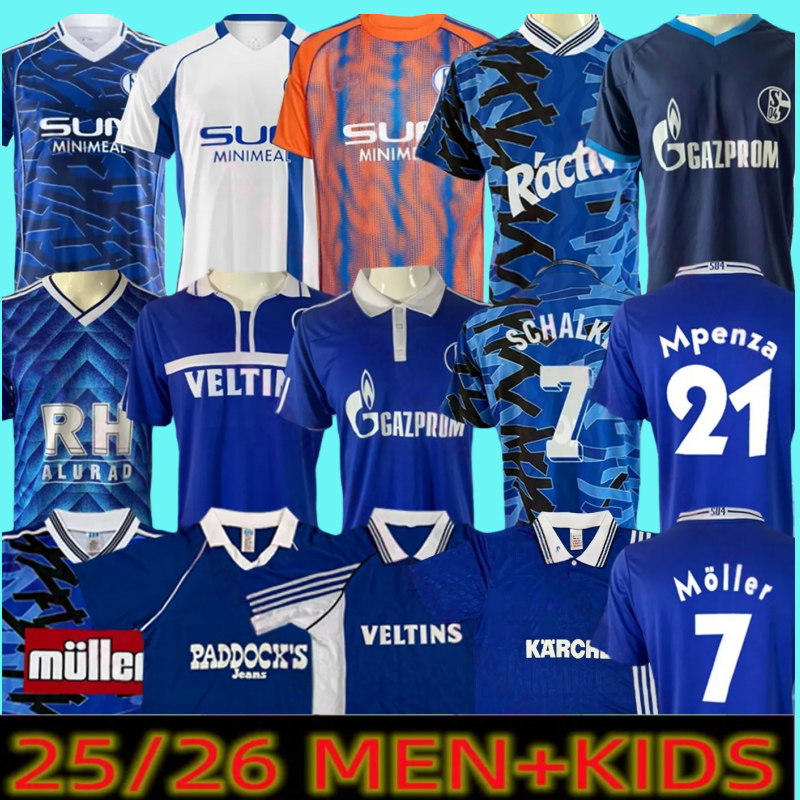 FC Schalke 04 Soccer Jersey Retro - 88/89/92/00/02/10/2011/2025 Special Edition Deutschland German Football Team Shirt, Mens Uniform Home Kit