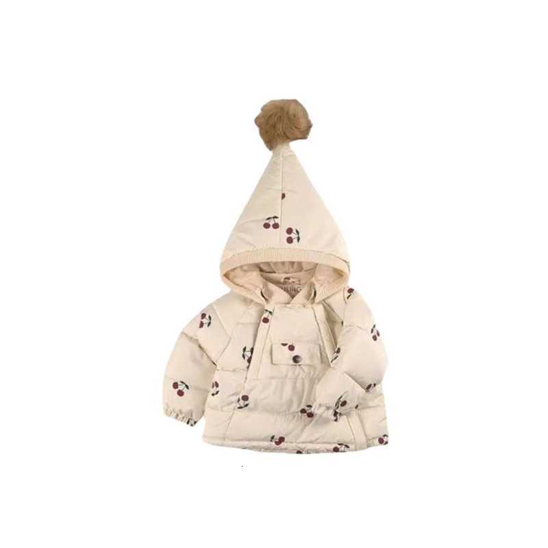 Childrens Cottonpadded Autumn and Winter Boys Padded Thick Warm Waterproof Jacket Girls Korean Version Loose Hooded CoatT251016