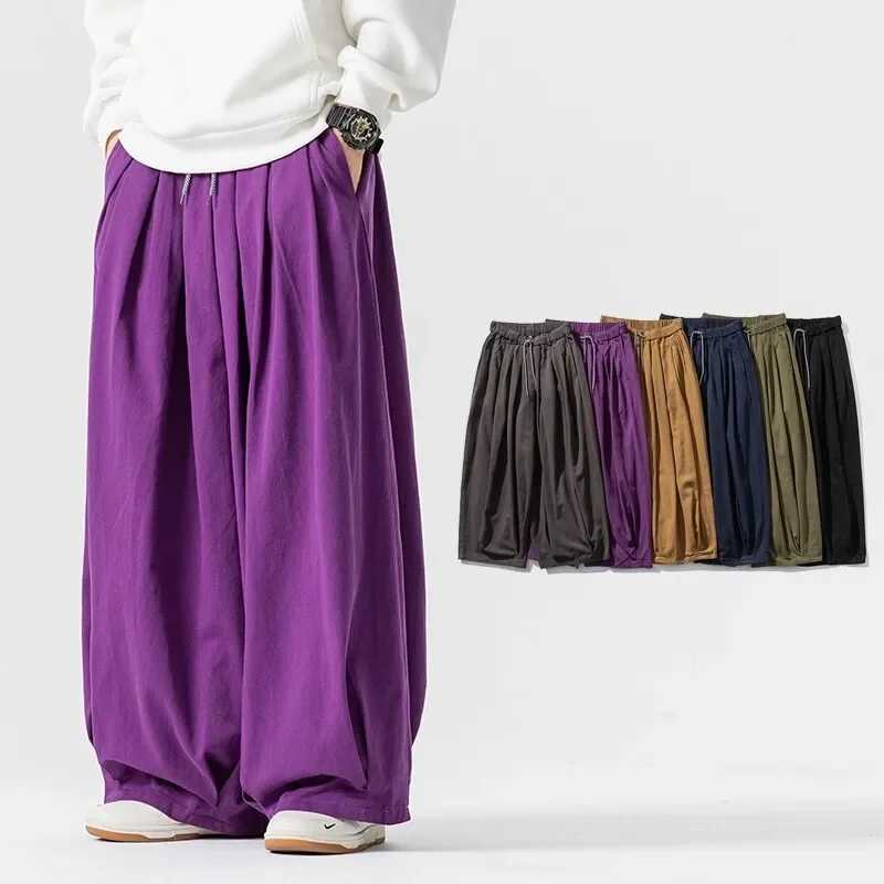 Loose Wide Leg Workwear Pants Harajuku Style Mens Womens Casual Sports Long Trousers American Hip Hop Lantern Pants J251203