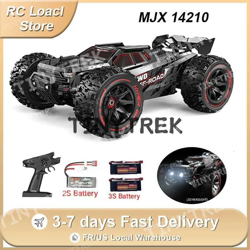 Hypergo MJX 14210 1/14 V2.0 Rc Remote Control Dwe76 4Wd Off-Road Racing RC Truck Brushless 2.4G Electric Drift Car Boy Toy X241101