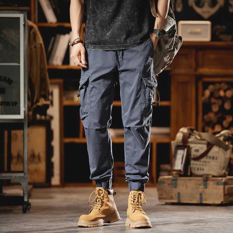 IPPOLICH Military Cargo Pants for Men Spring Street Fashion Big Pocket Breathable Cargo Pants Men Cotton Streetwear Cargo Pants J251203