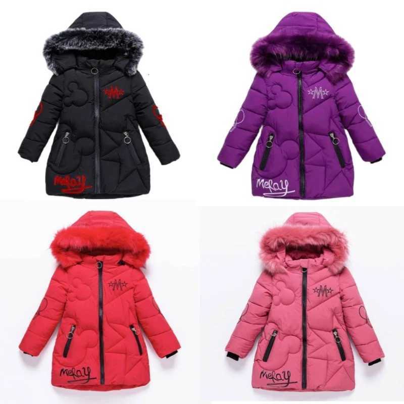 Kids Girls Faux Fur Collar Hooded Jackets Winter Thick Warm Outerwear Parka Snowsuit Coats Princess Christmas Clothes For 312 YT251016