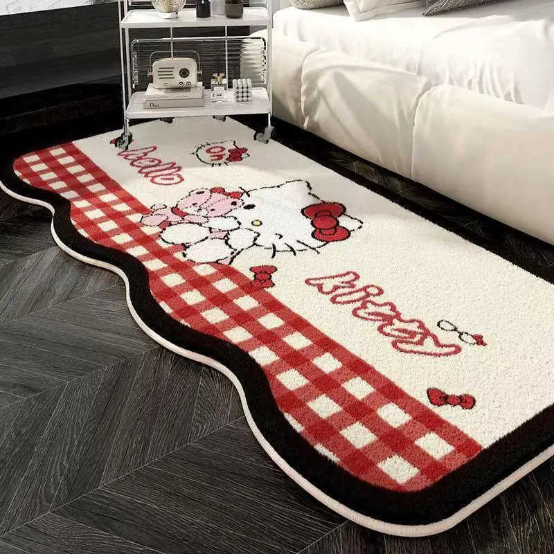 Sanrio Hot Hello Kitty Carpet Doormat Foot Mat Living Room Bedroom Bedside Household Decoration 50120Cm Kawaii Anime New Style L251016