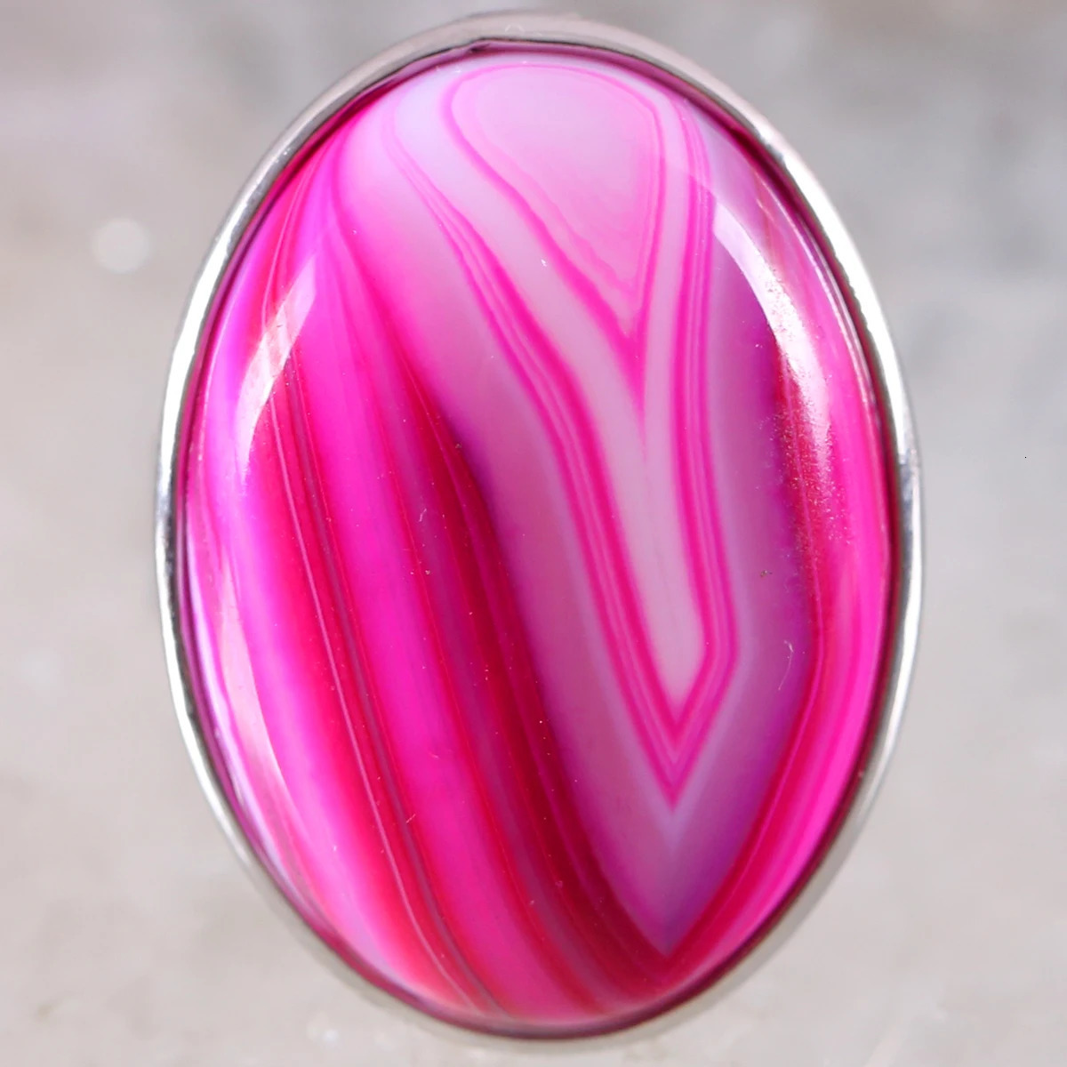 Pink Crystal Finger Ring Natural Stone Oval CAB Cabochon Bead White Opal Rhodonite Malachite Onyx Adjustable Ring For Women Man 251009