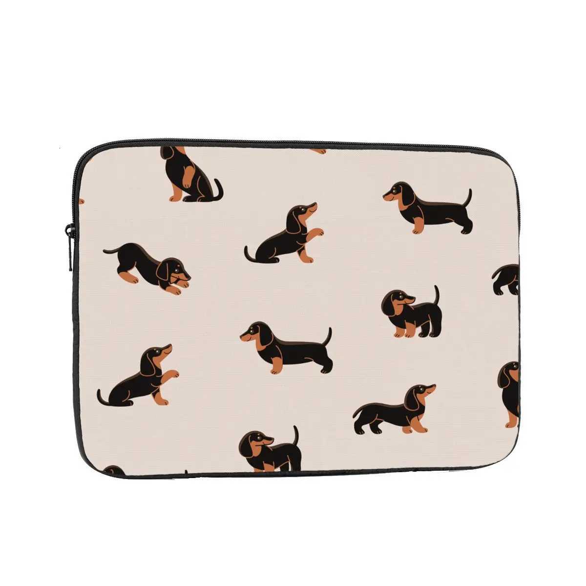 Laptop Notebook Bag Case Cartoon Dachshund Tablet Sleeve Case Gift for Animal Dog Lover 10 12 13 15 17 Inch Shockproof Case BagW251015