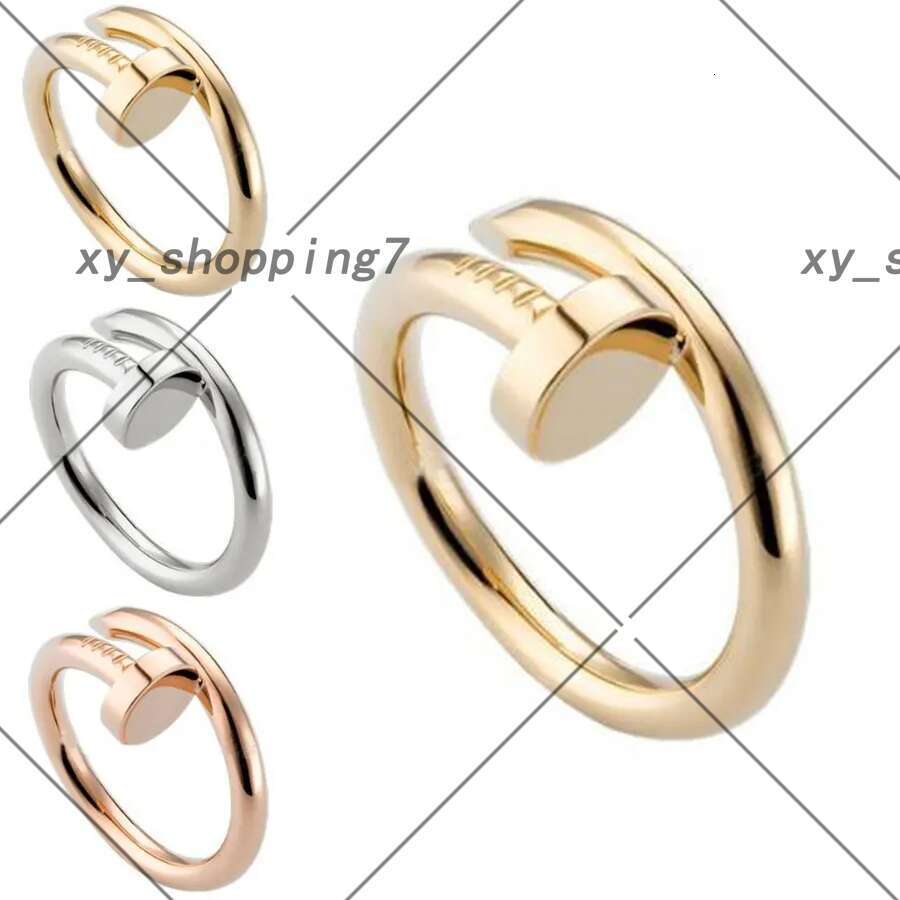 Designer Love Nail Ring Jewelry Midi Classic Rings For Women Titanium Steel Alloy Gold-Plated Process Fashion Accessories Never Fade Not Allergic good bj3319