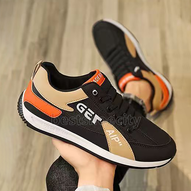 Retro Designer running shoes Training mens trainers Classic Black white grey comfort Outdoor Durable Slip-on sneakers size 39-44