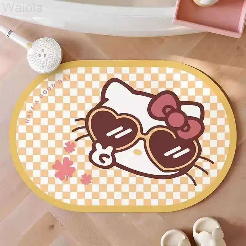 Sanrio Hot Hello Kitty Doormat Foot Mat Carpet Floor Mat Bathroom Kitchen Living Room Decoration Household Kawaii Anime Cartoon L251016