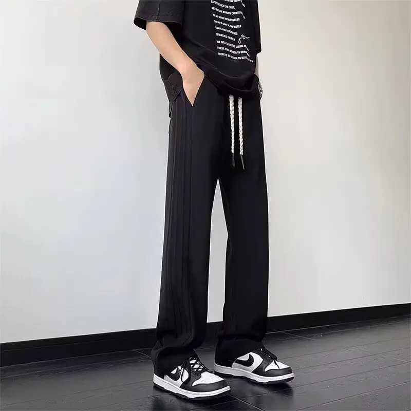 Casual pants mens summer new style spring and autumn loose straight leg long pants street dance wide leg sports pants J251203