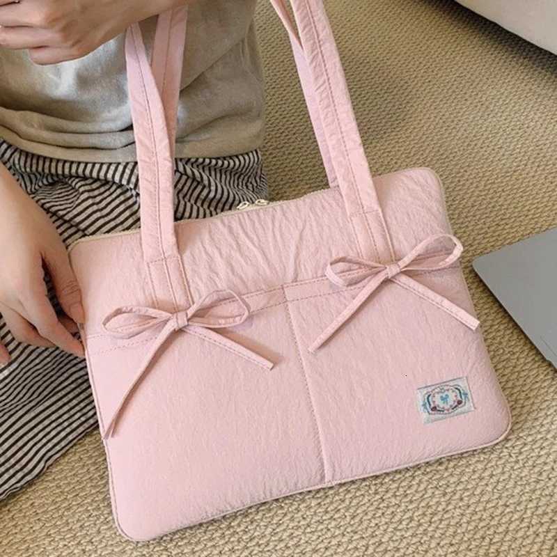 Cute Bow 13inch Tablet Sleeve Bag Shoulder Handbag For IPad Air 109 Samsung Xiaomi Tablet Laptop Cover Pouch Notebook Carry BagW251015