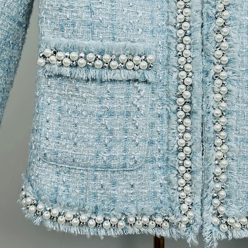 2025 Autumn/Winter fashion New Top French Elegant Luxury Heavy Beads Light Luxury Fashion Senior Designer Jacket End Design Jacket