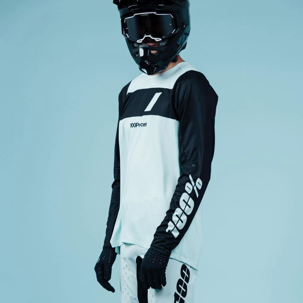 100 Comm Team Motocross Jersey Long Sleeve Downhill MTB Ciclismo Motorcycle Cycling Clothing BMX TShirt Bicycle offroad 251008