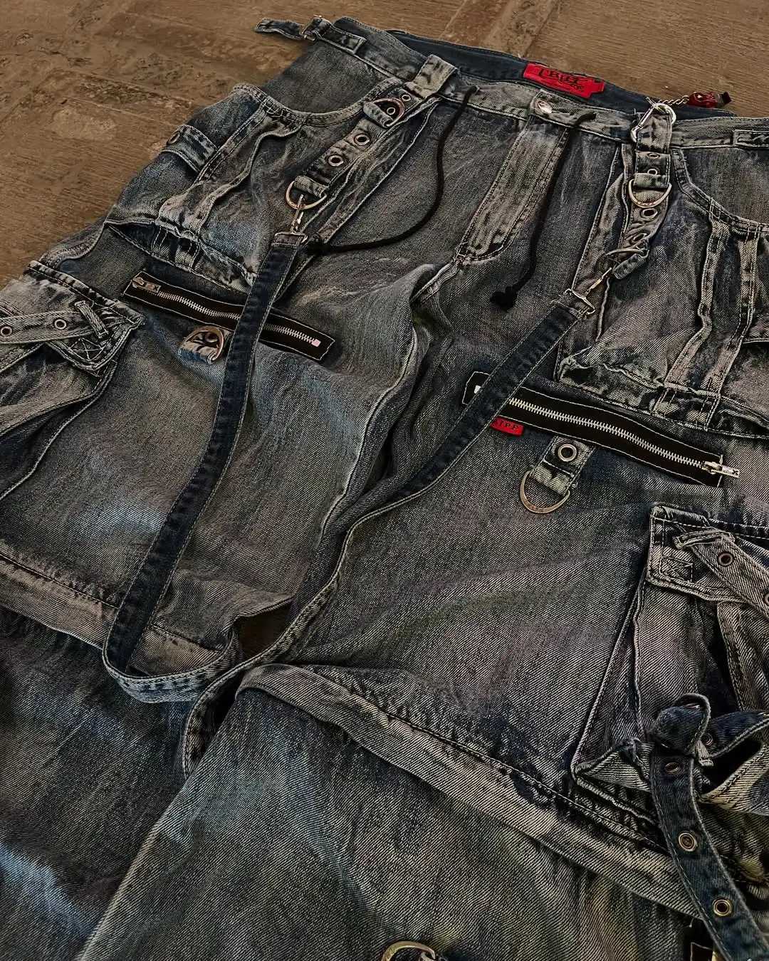 Streetwear Heavy Jeans Y2K Clothing Men Women Hip Hop Retro Pockets Baggy Cargo Pants Baggy Jeans Low Rise Wide Leg Trousers J251016