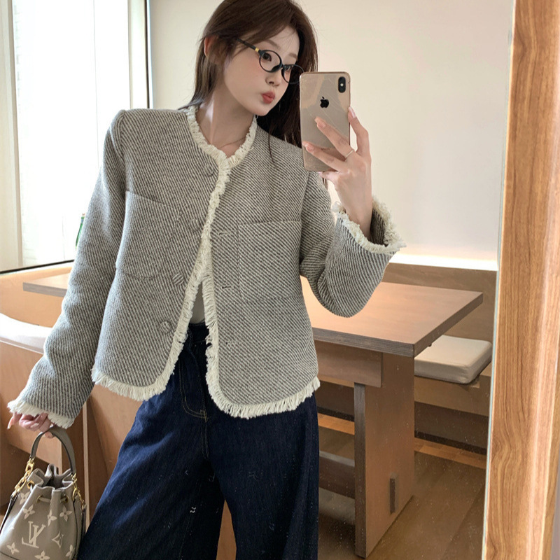 2025 Autumn/Winter design New High end Tassel Short Floral Jacket Luxury Women's Designer Jacket Autumn New French Loose Elegant Top