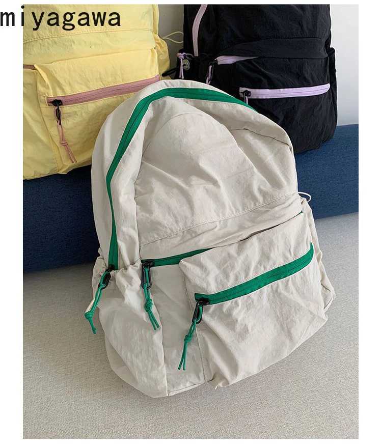 Miyagawa New Backpack Lightweight Versatile Fashion Casual Korean Version Backpack Students Traveling BackpacksT251016