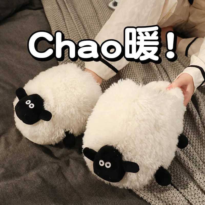 Ladies Fall Fluffy Slipper Women White Sheep Animal flip flops Winter Warm Carto Kaii Soft Plush Indoor Home Shoes GiftXJ251016
