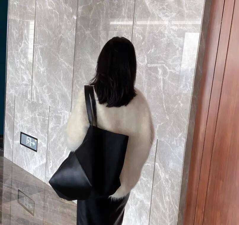 Trend Suede Women Top-Handle Handbag High Quality Tote Purse Large Capacity Commuting Shoulder Solid Casual Satchel Bag Suotong251016 Suotong251016 Su