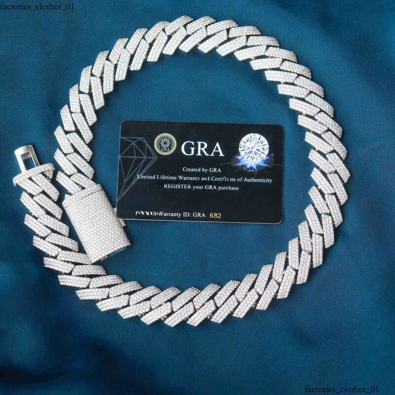 Hot Sell Hip Hop Jewelry Pendants VVS D Color Moissanite Chain Necklaces Sier Zircon Brass Men Cuban Link